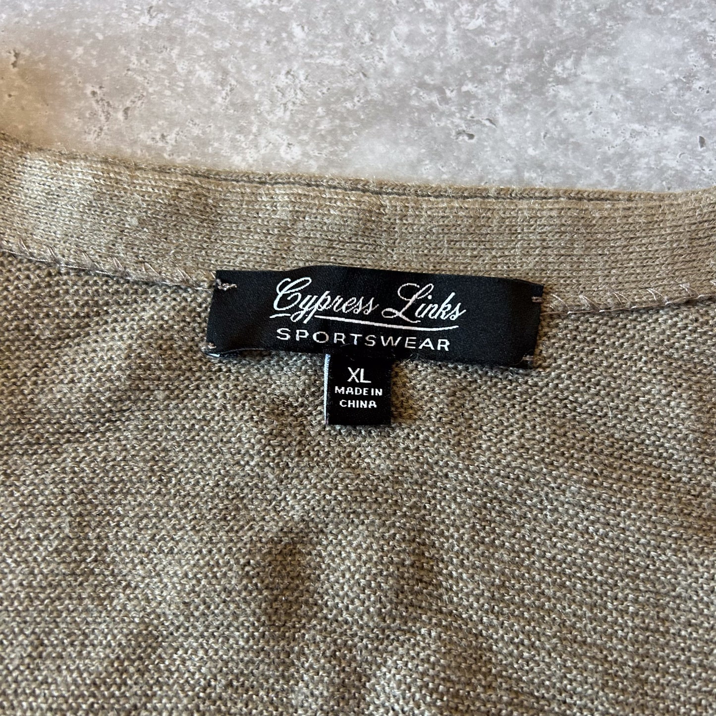 1990s | Cypress Links Ribbed Cardigan