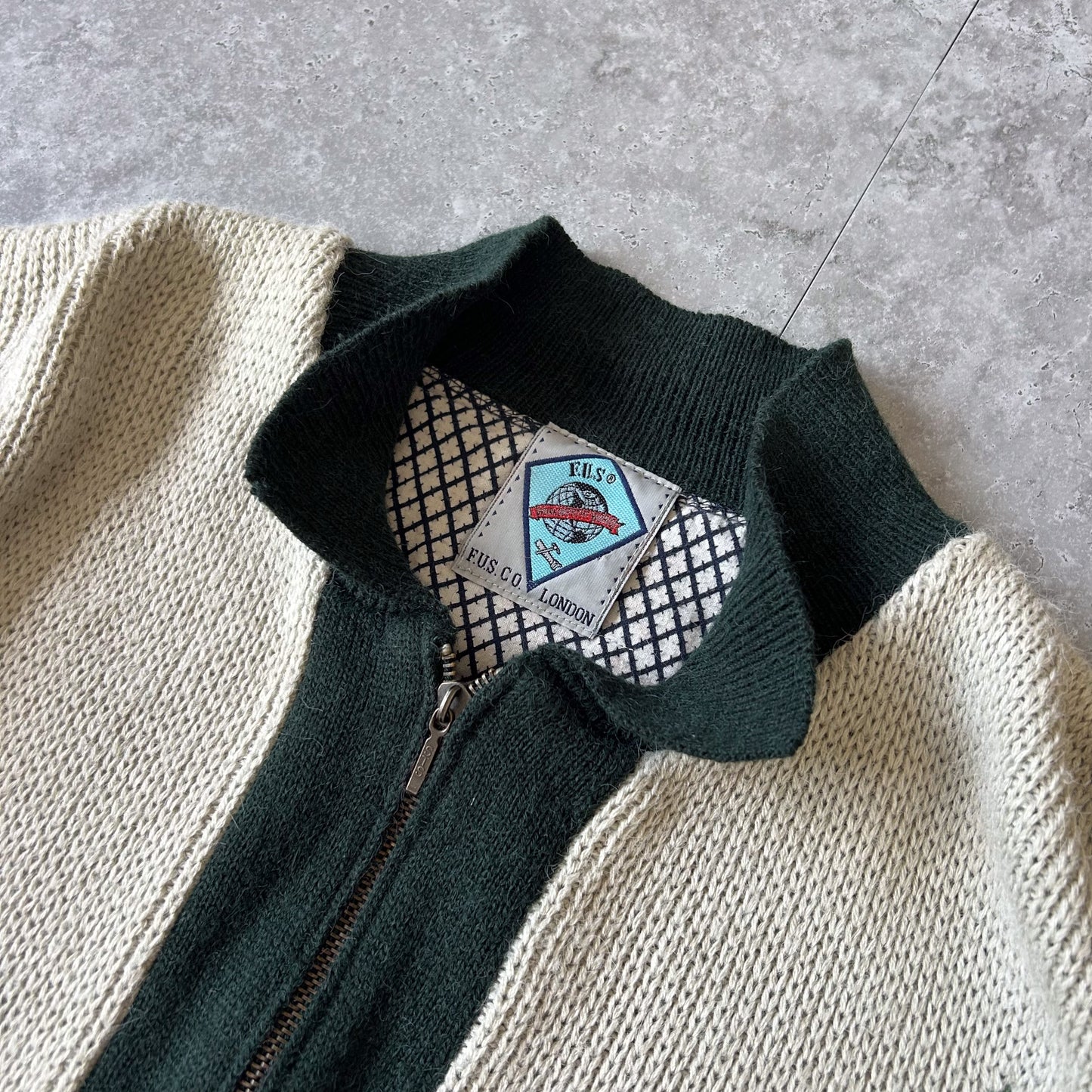 Vintage FUS Co. Zip Neck Sweater