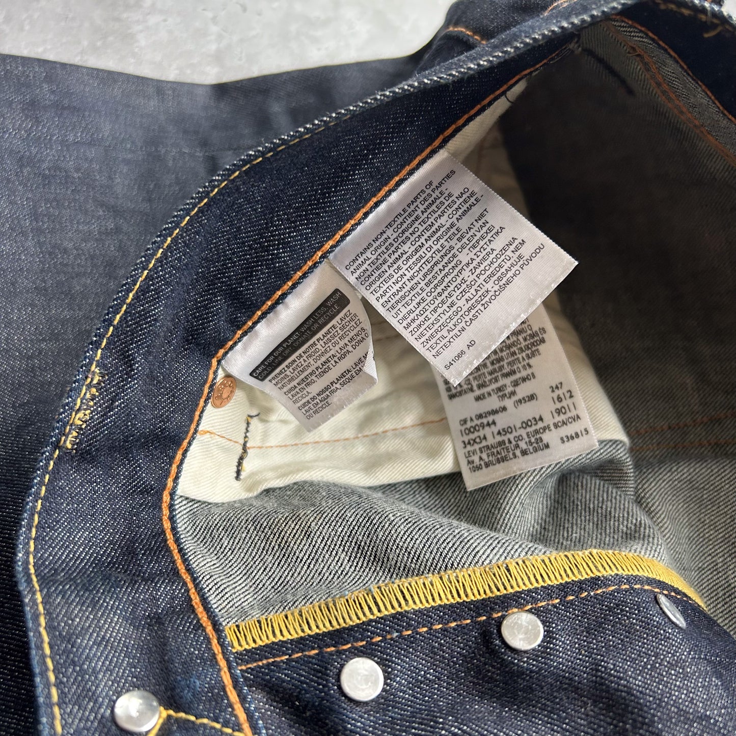 Levi's 501 Original Jeans – Dark Indigo Denim, W34/L34