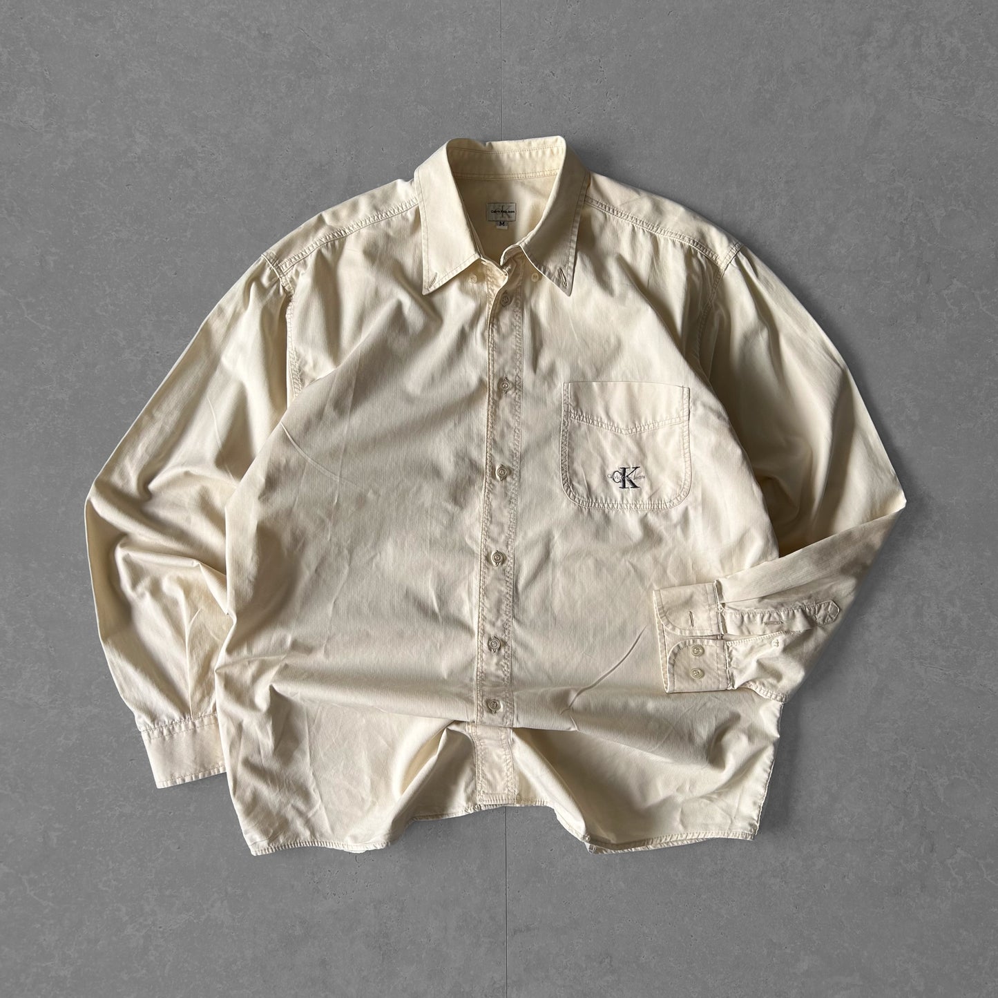 Calvin Klein Jeans Cream Button-Up Shirt