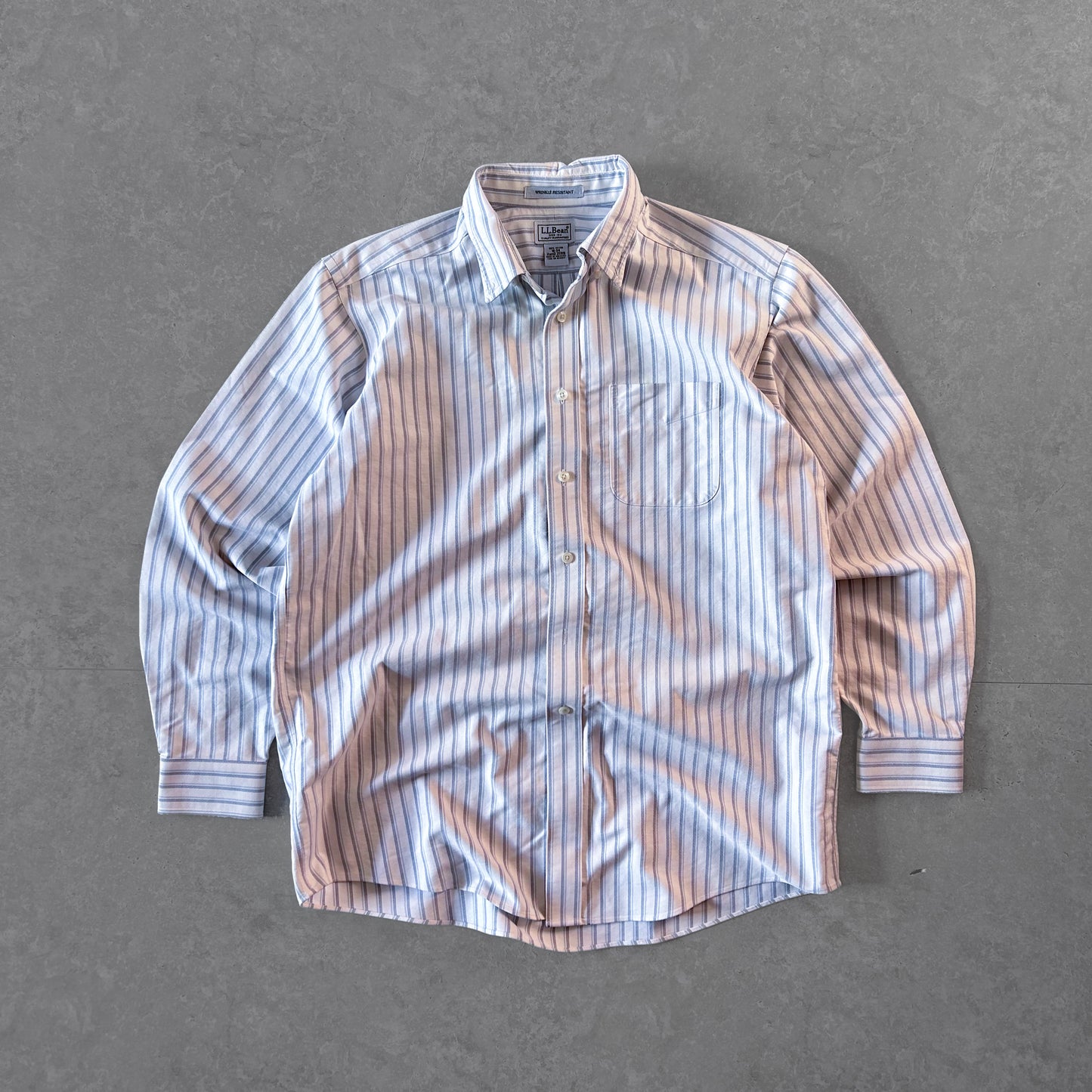 L.L.Bean Wrinkle-Resistant Striped Button-Up Shirt