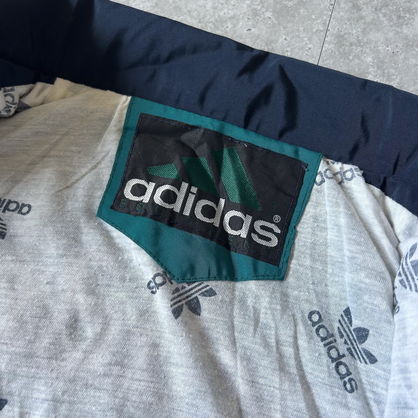 Adidas Retro Track Jacket in Teal and Navy