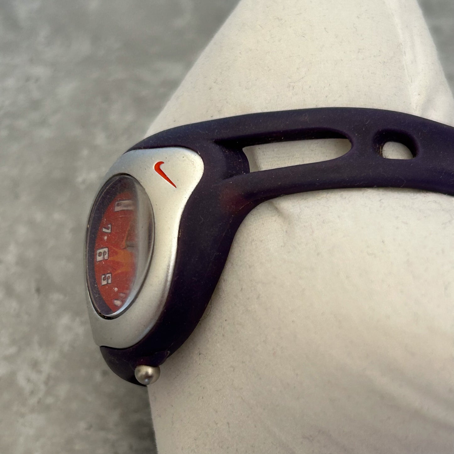 y2k Nike Triax Sport Watch with Purple Strap