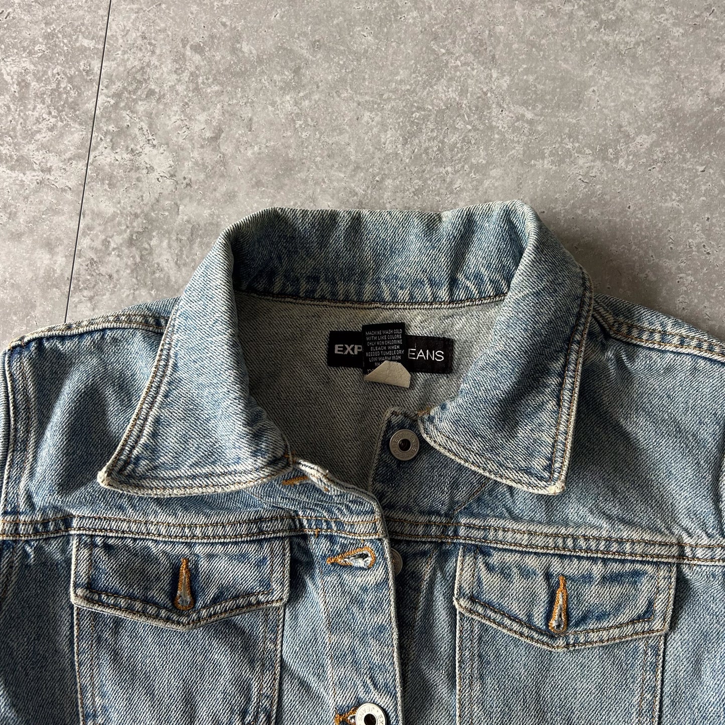 Vintage Light Wash Denim Jacket by Express