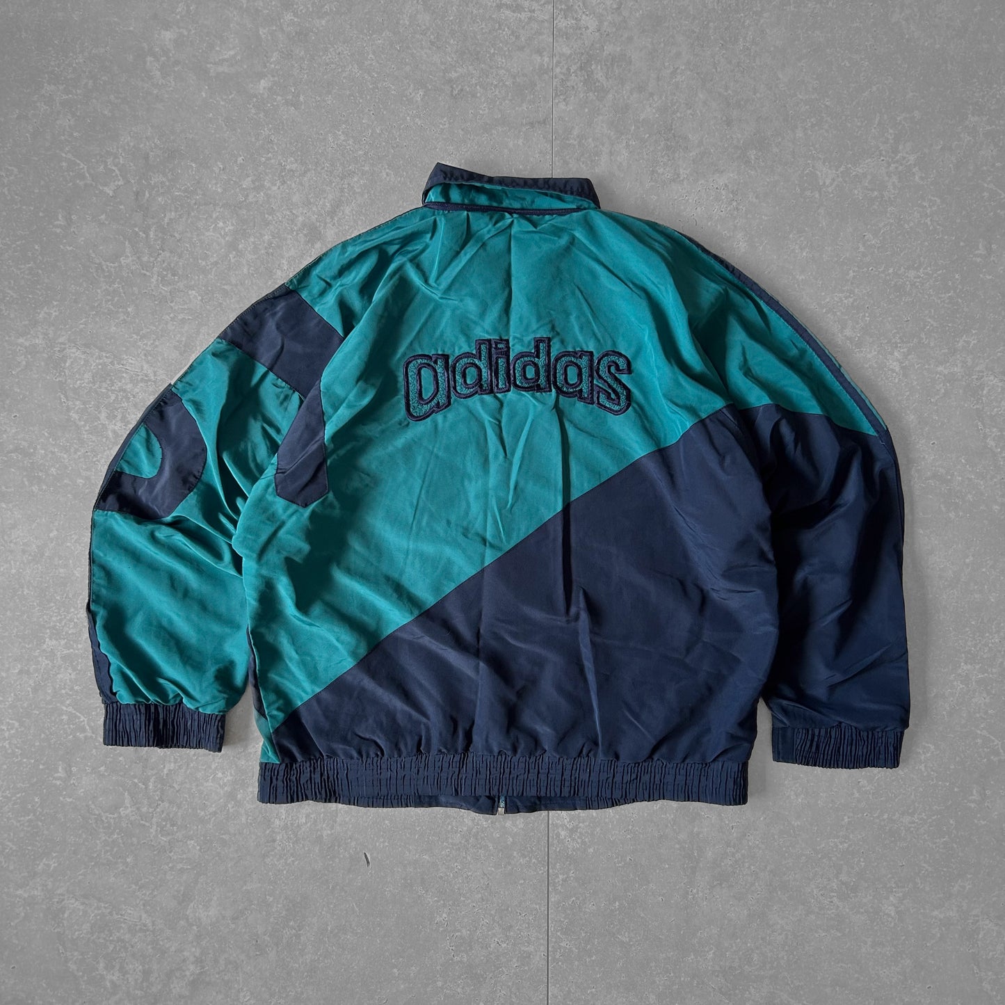 Adidas Retro Track Jacket in Teal and Navy