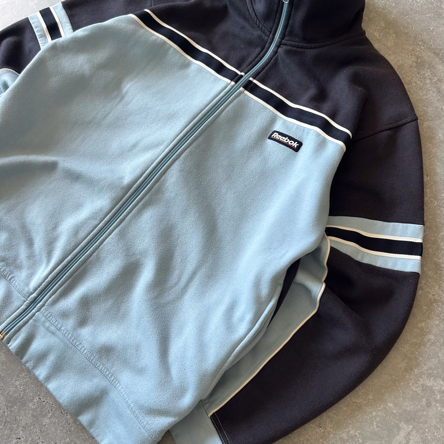 Vintage Reebok Blue and Navy Activewear Jacket