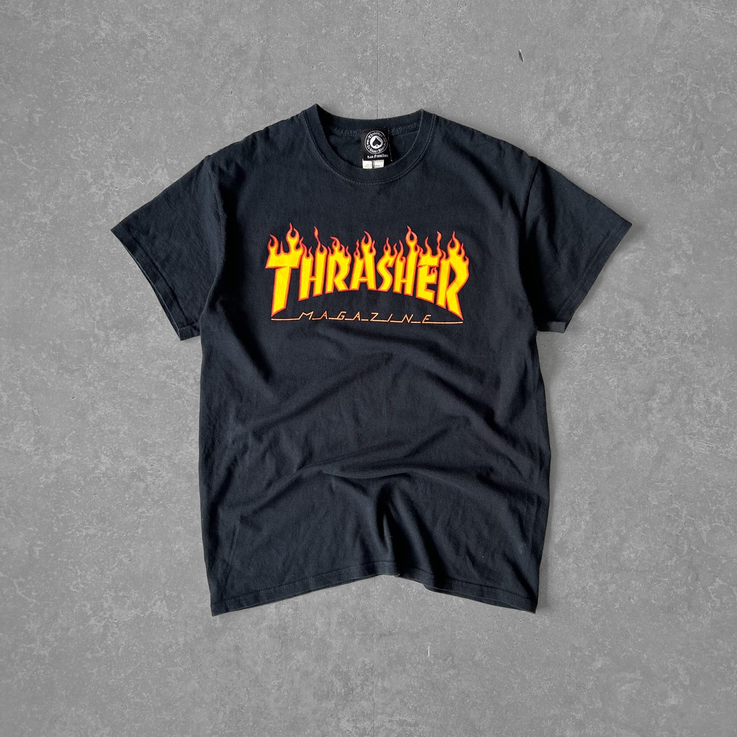 Thrasher Flame Logo T-Shirt – Black Graphic Tee