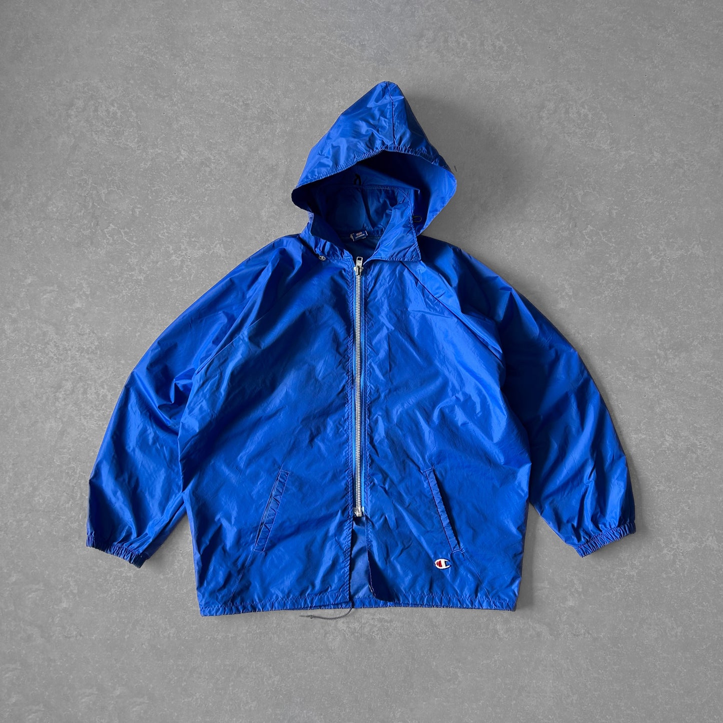 Champion Blue Hooded Track Jacket with DE RIDDER Script