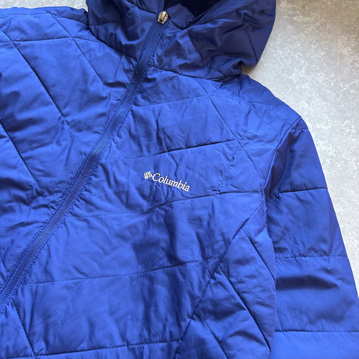 Columbia Puffer Jacket with Hood - Vibrant Blue