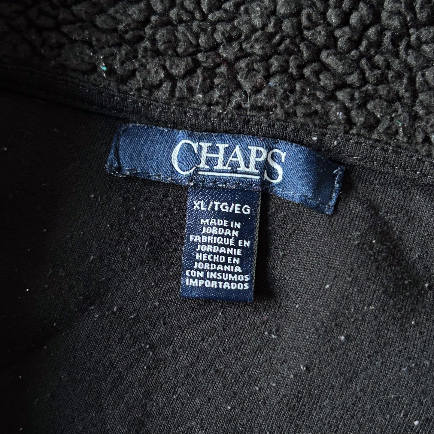 Chaps Black Fleece Pullover Jacket