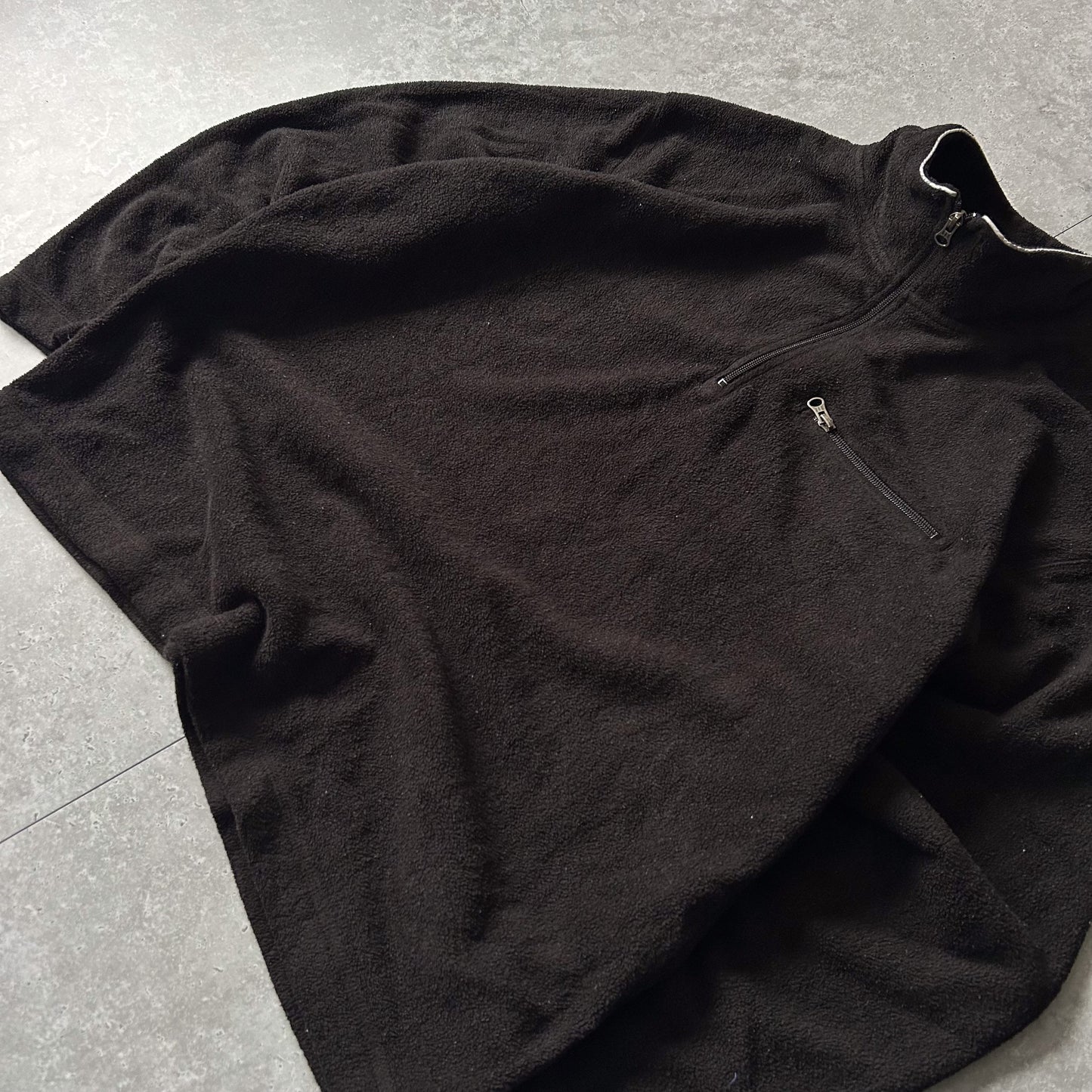 GAP Men's Black Fleece Half-Zip Pullover with Chest Pocket