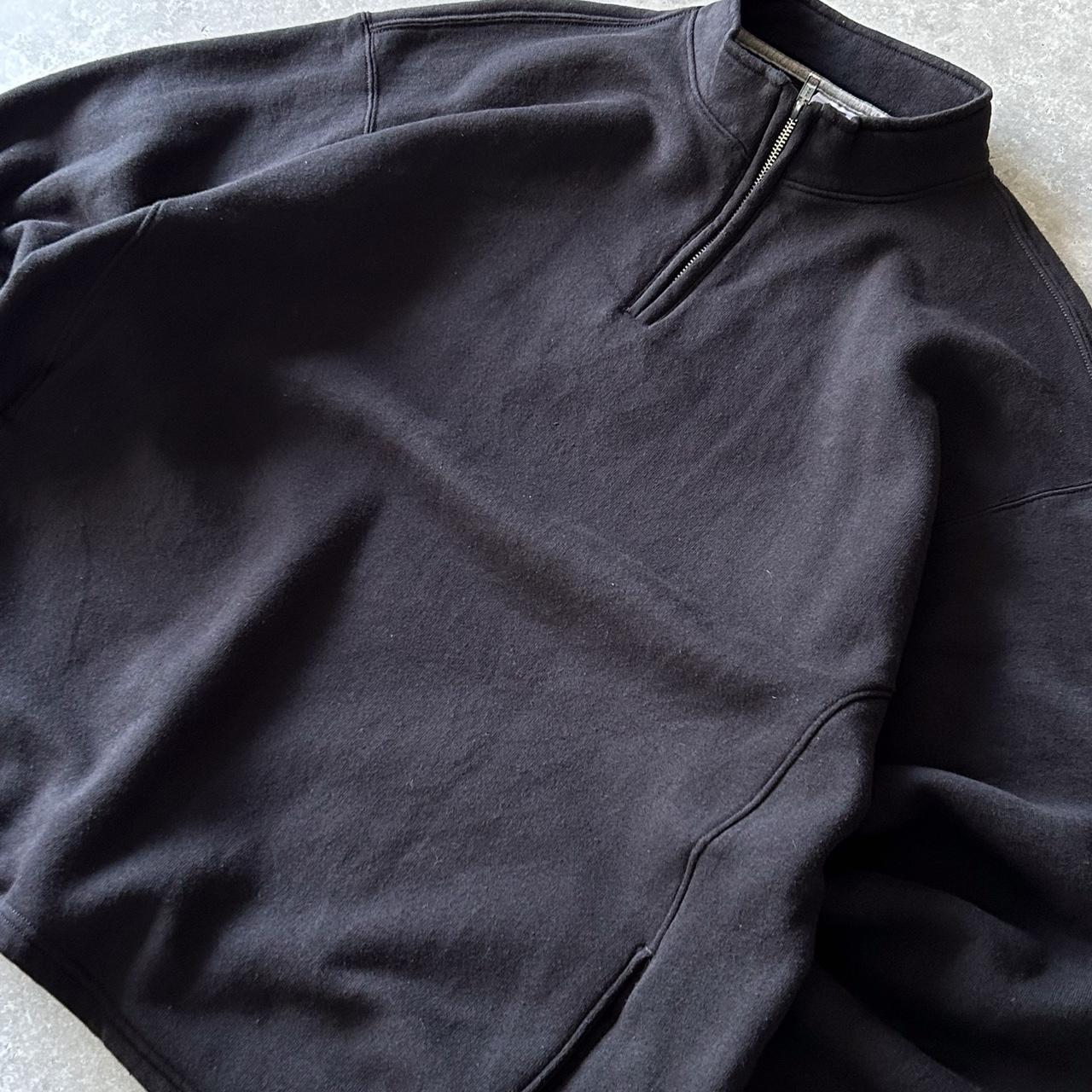 Russell Athletic Baggy 1/4 zip sweatshirt in black