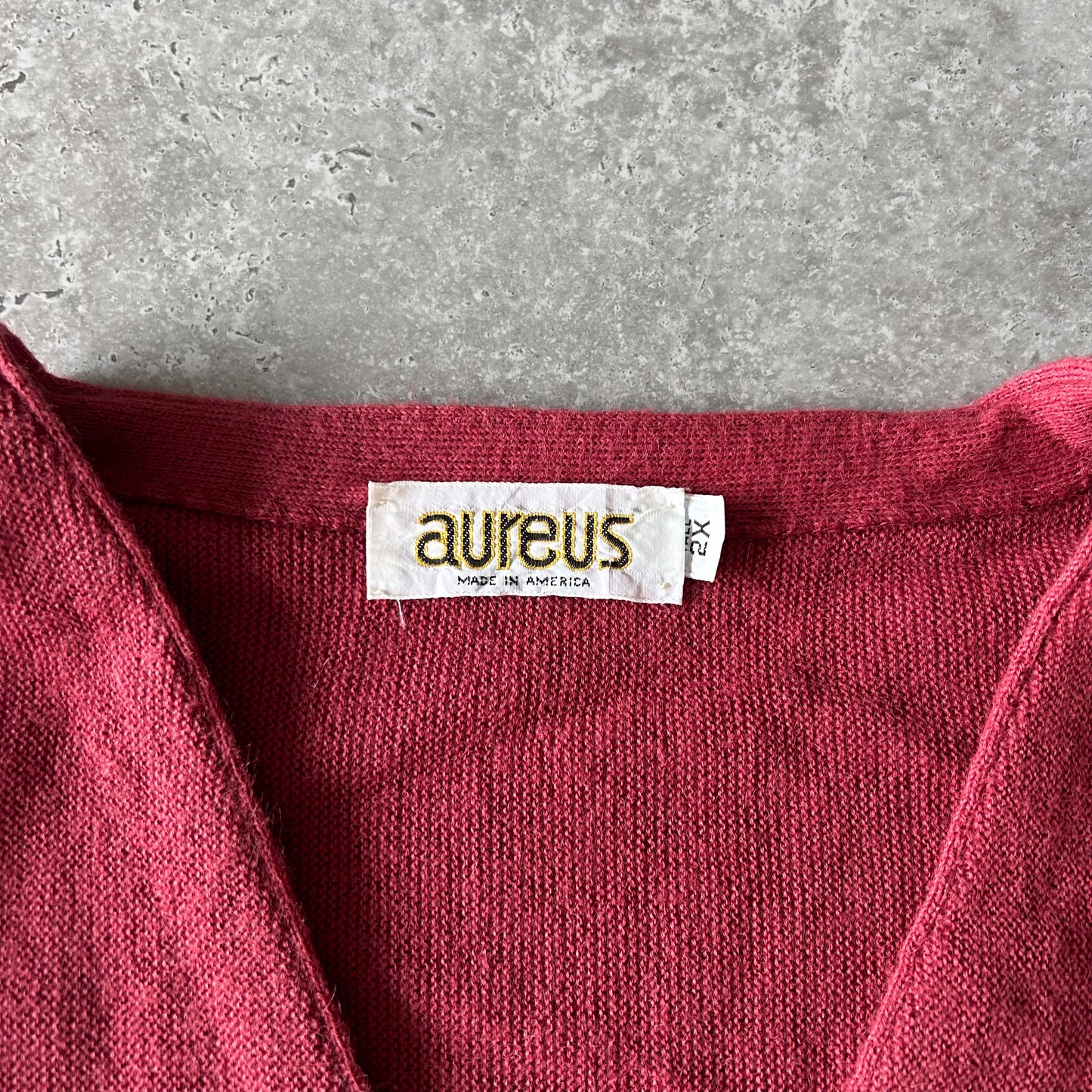 Classic V-Neck Cardigan in Deep Maroon