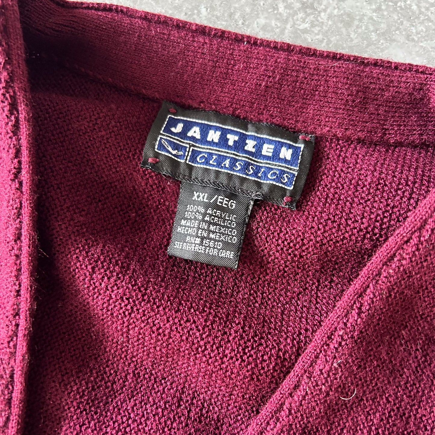 Jantzen Classics Burgundy Knit Cardigan