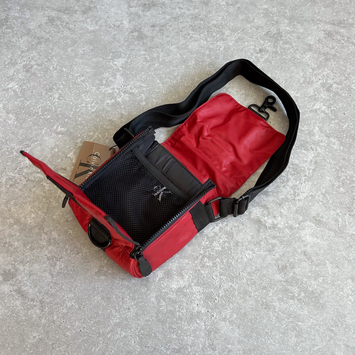 Vintage 90s Calvin Klein Red Messenger Bag
