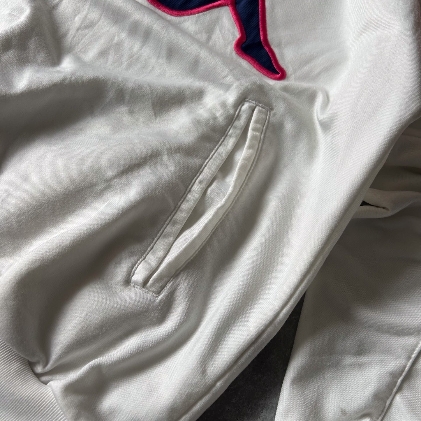 Vintage Kappa Half Zip Track Jacket White Navy Red - Medium