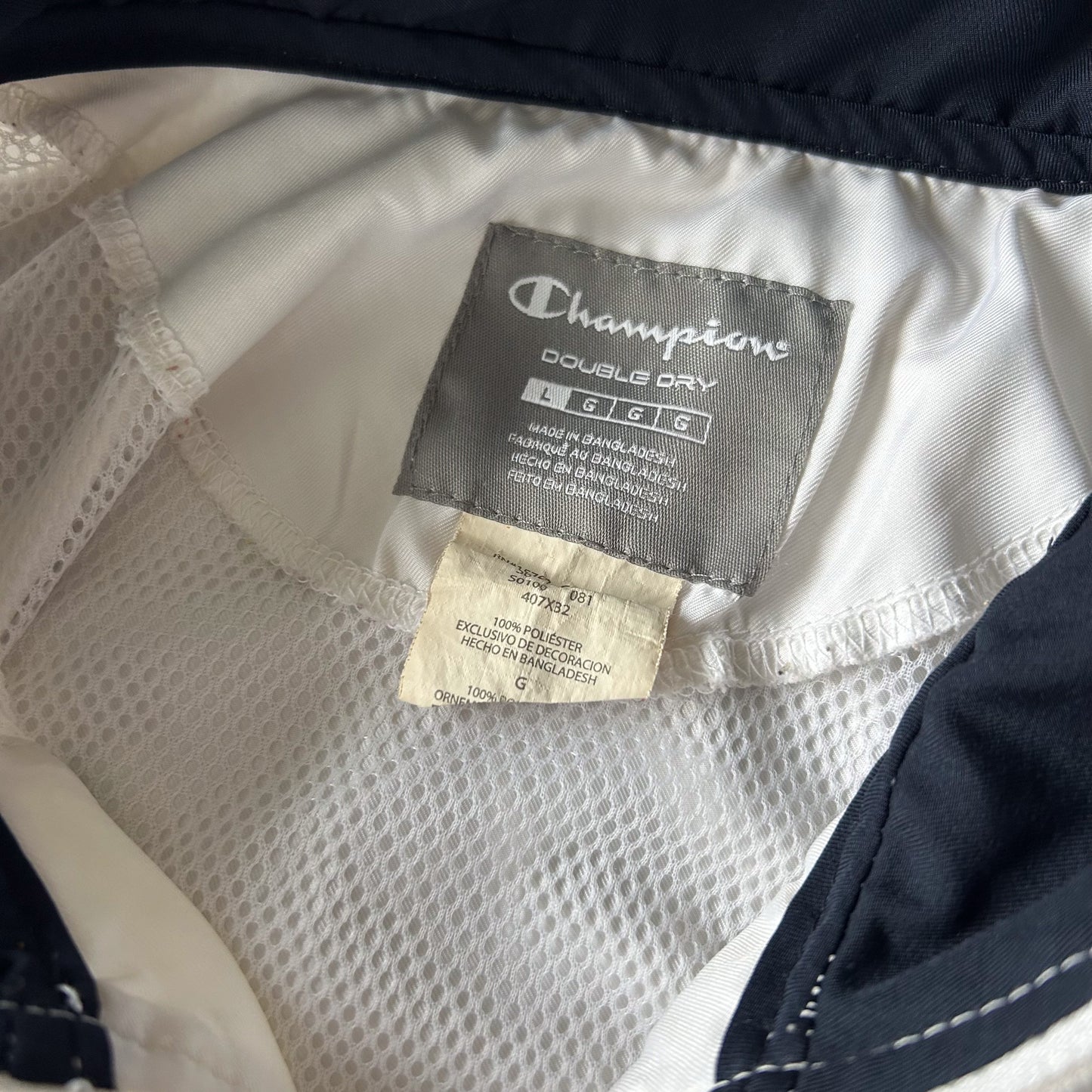 Champion White Navy Track Jacket