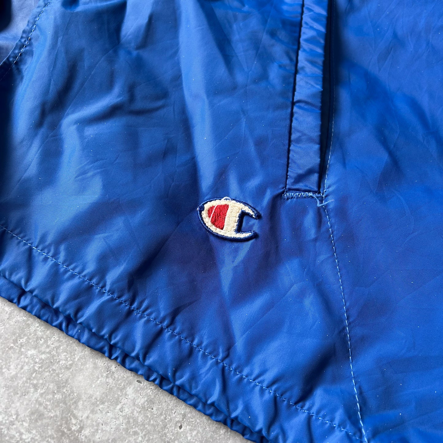 Champion Blue Hooded Track Jacket with DE RIDDER Script