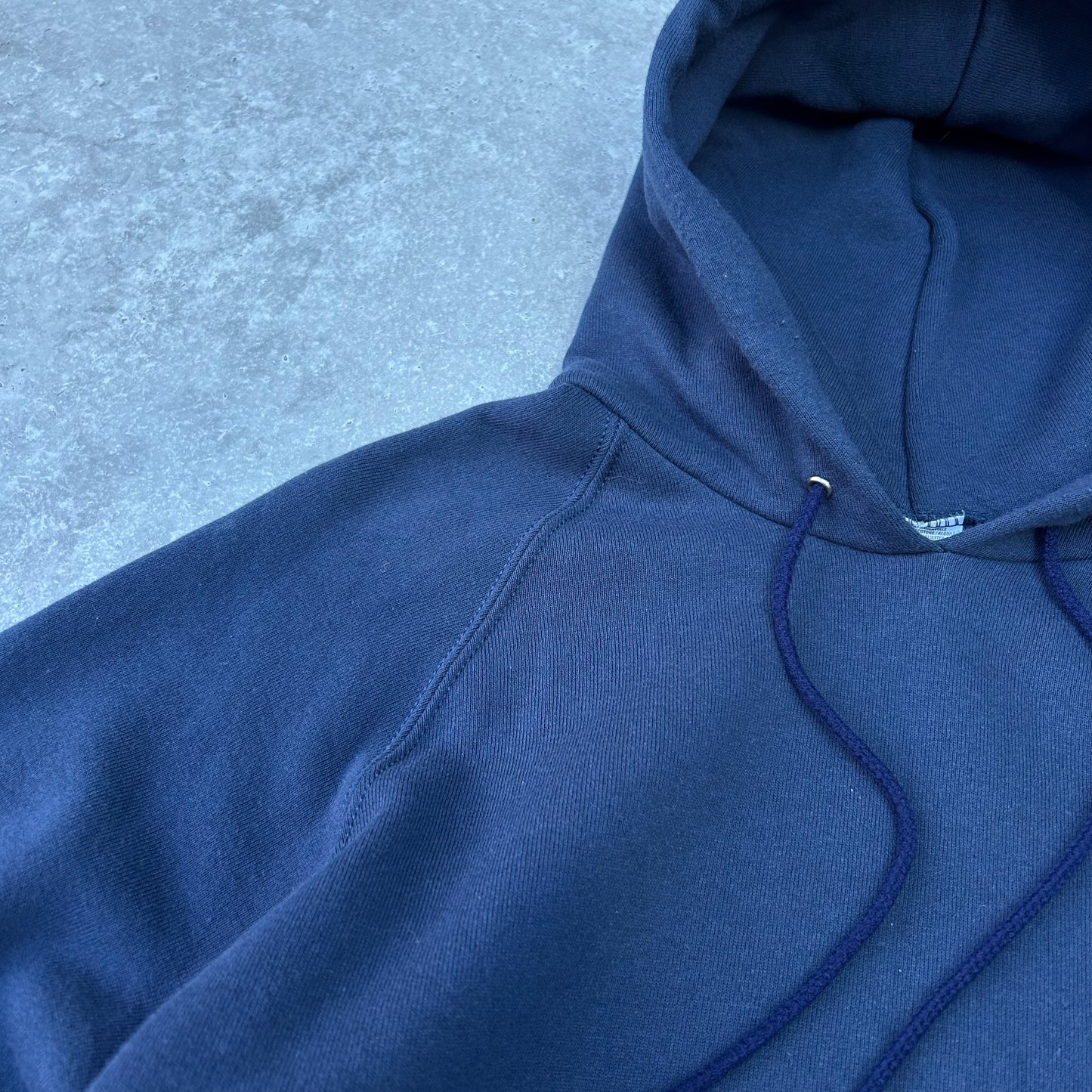 1990s | Fruit Of The Loom Navy Blue Hoodie