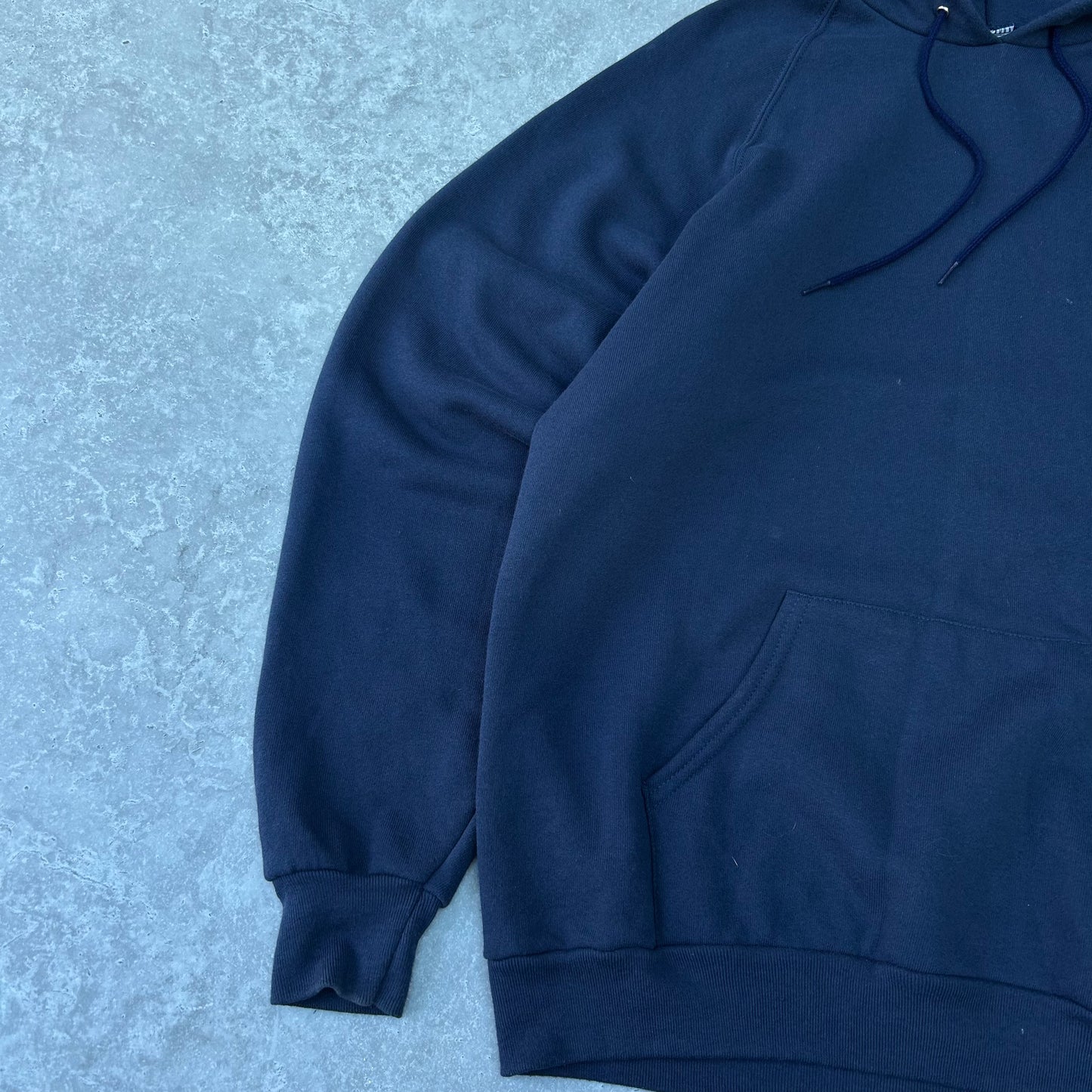 1990s | Fruit Of The Loom Navy Blue Hoodie