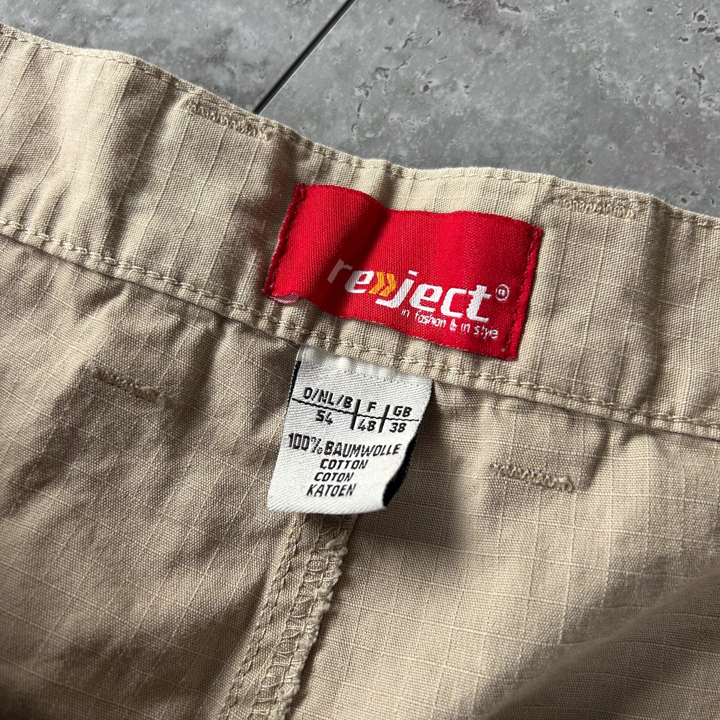 Khaki Cargo Shorts with Pockets