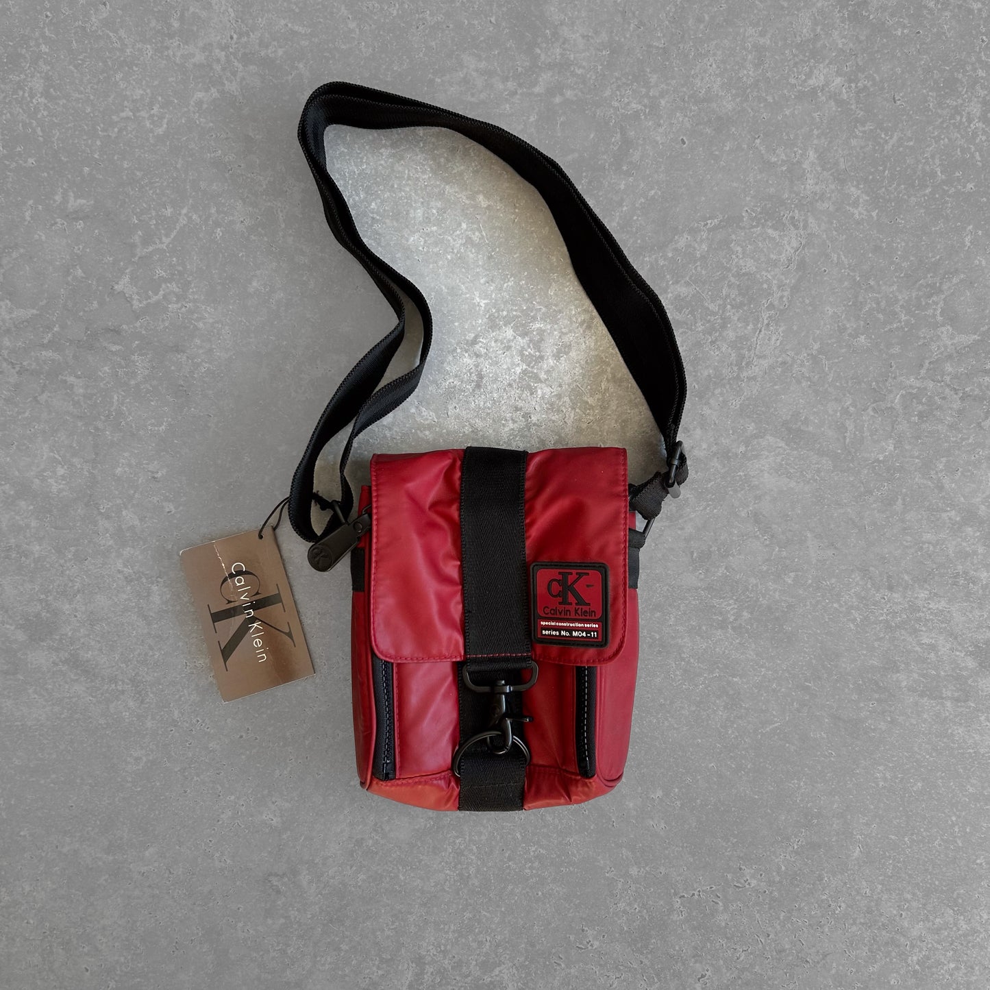 Vintage 90s Calvin Klein Red Messenger Bag