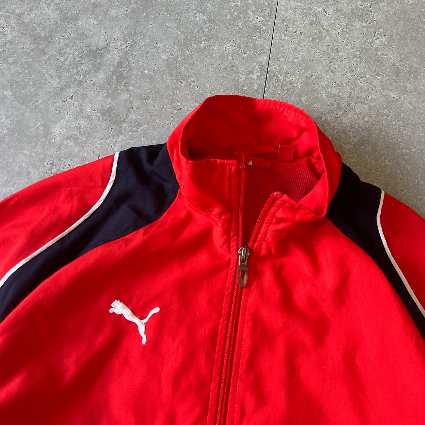 Puma Red Active Jacket with Navy Accents