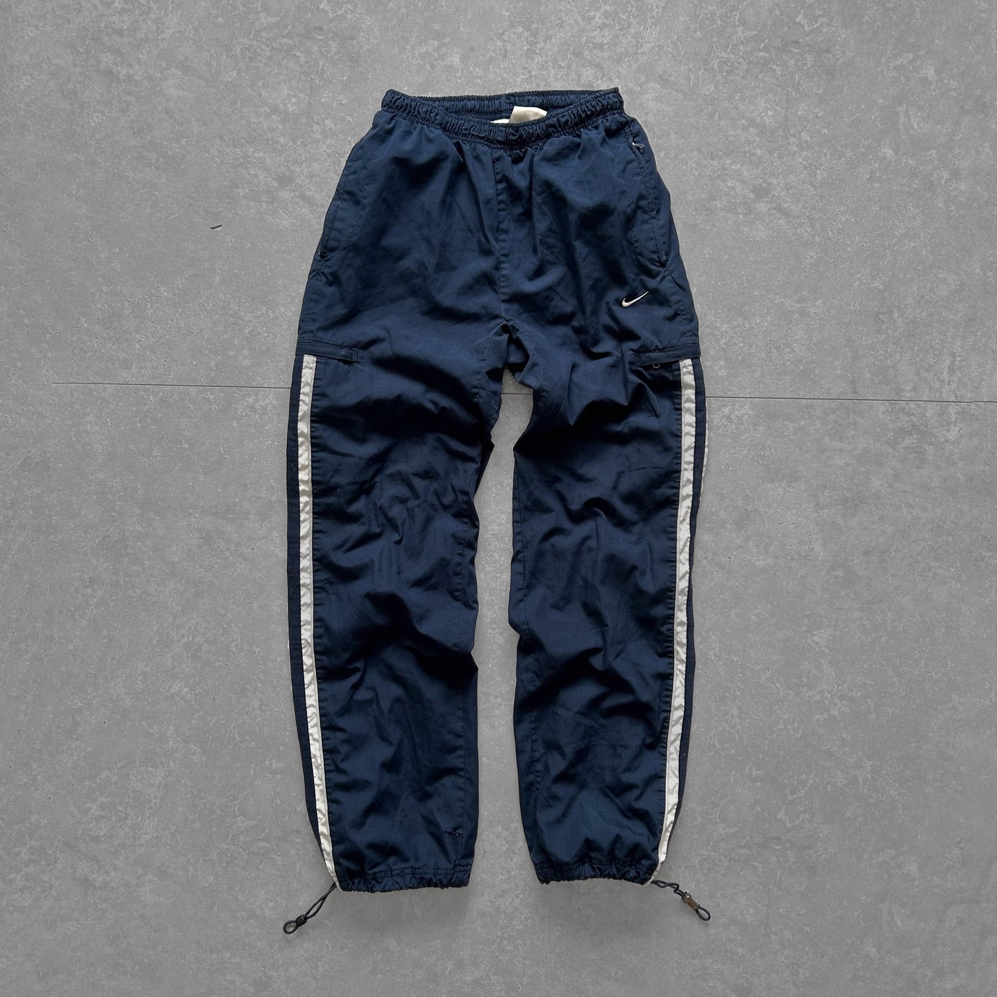 Nike Navy Track Pants with Striped Detail