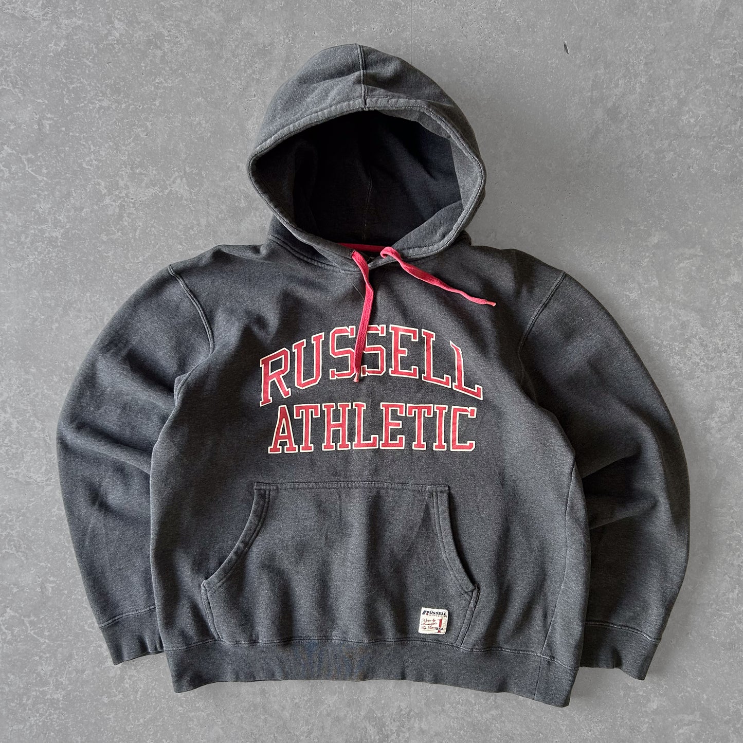 Russell Athletic Hoodie with Red Accents