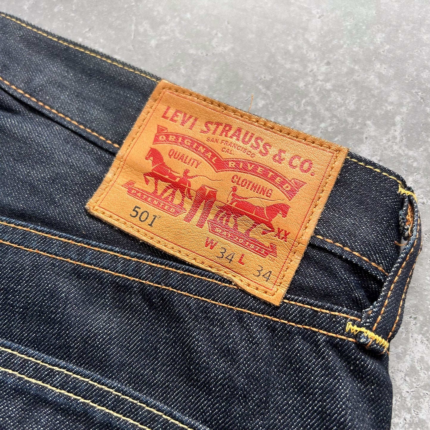 Levi's 501 Original Jeans – Dark Indigo Denim, W34/L34
