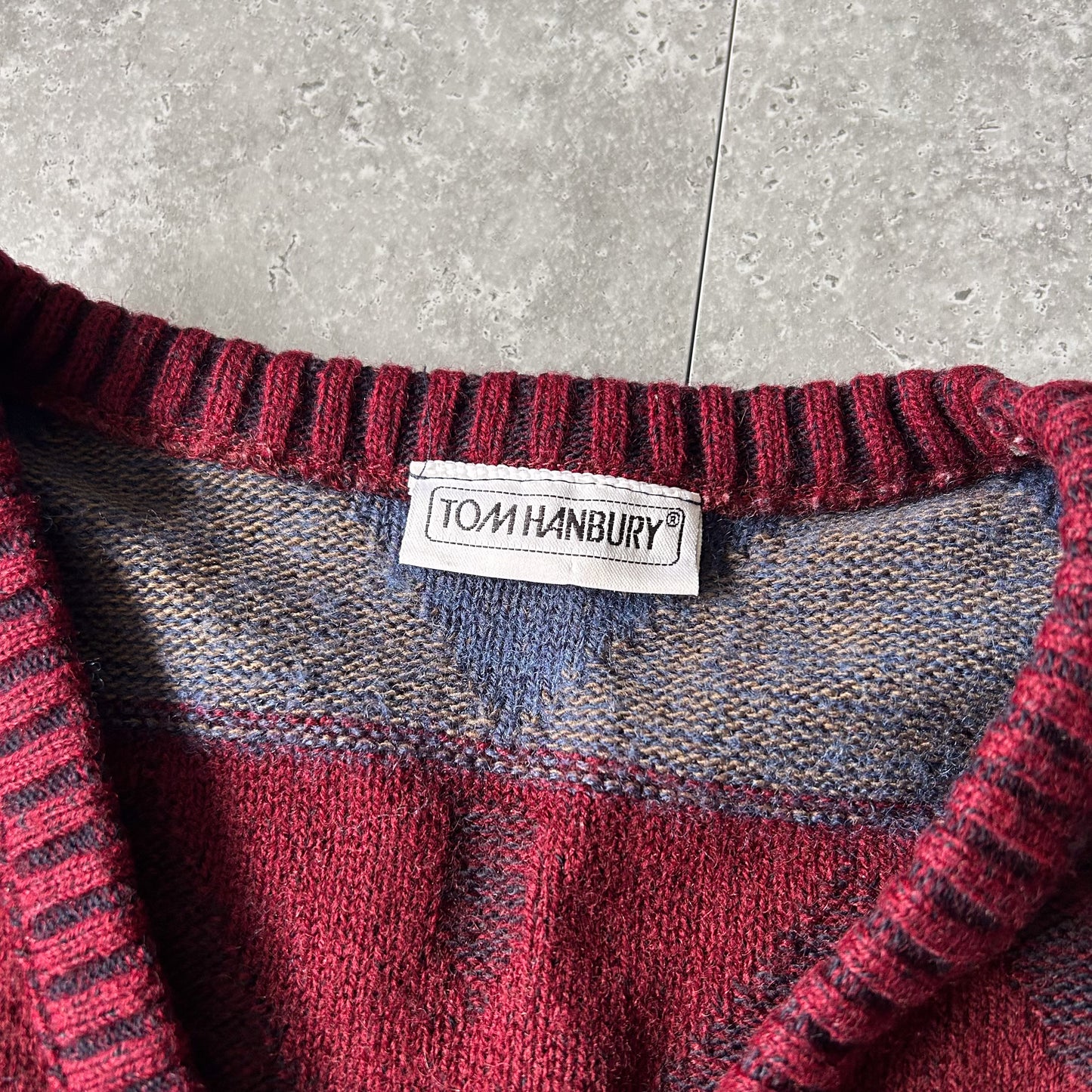 Retro V-Neck Sweater by Tom Hanbury