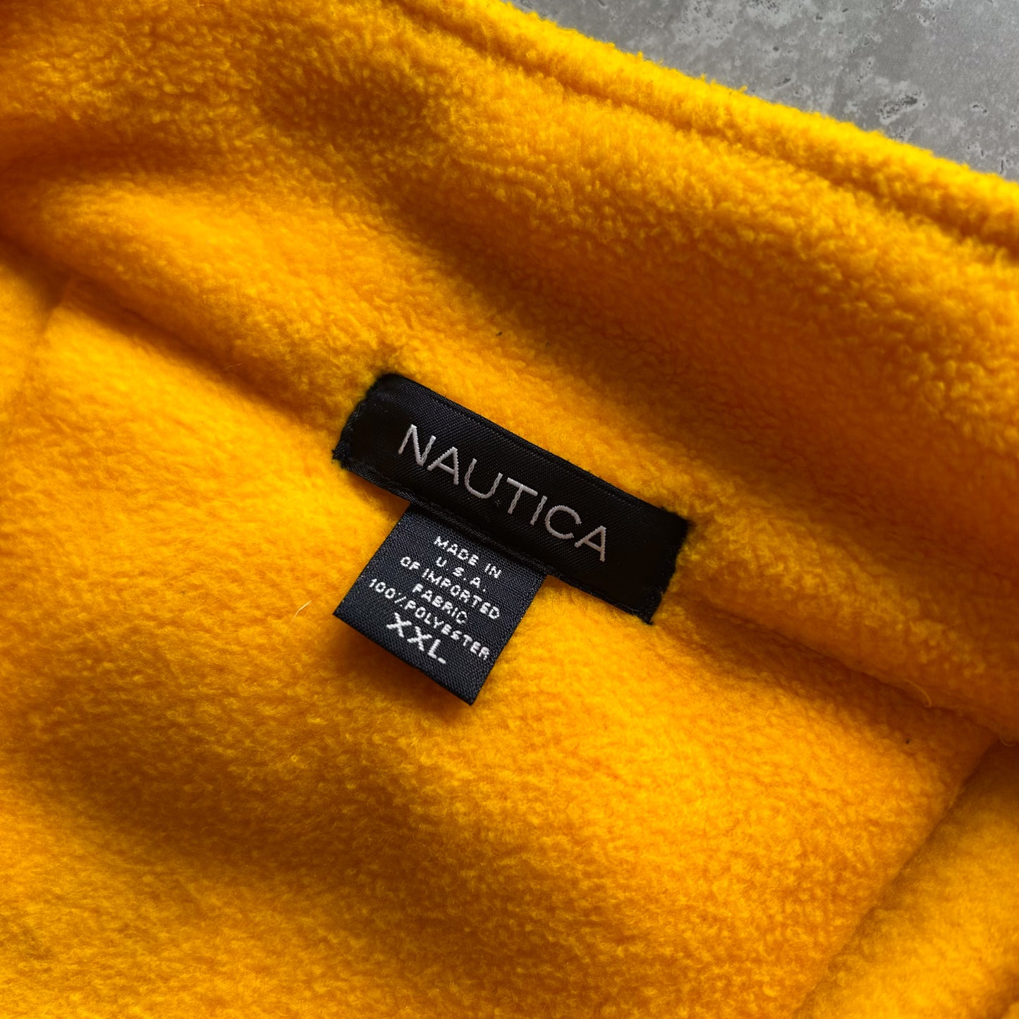 Nautica Yellow Fleece Quarter-Zip Pullover