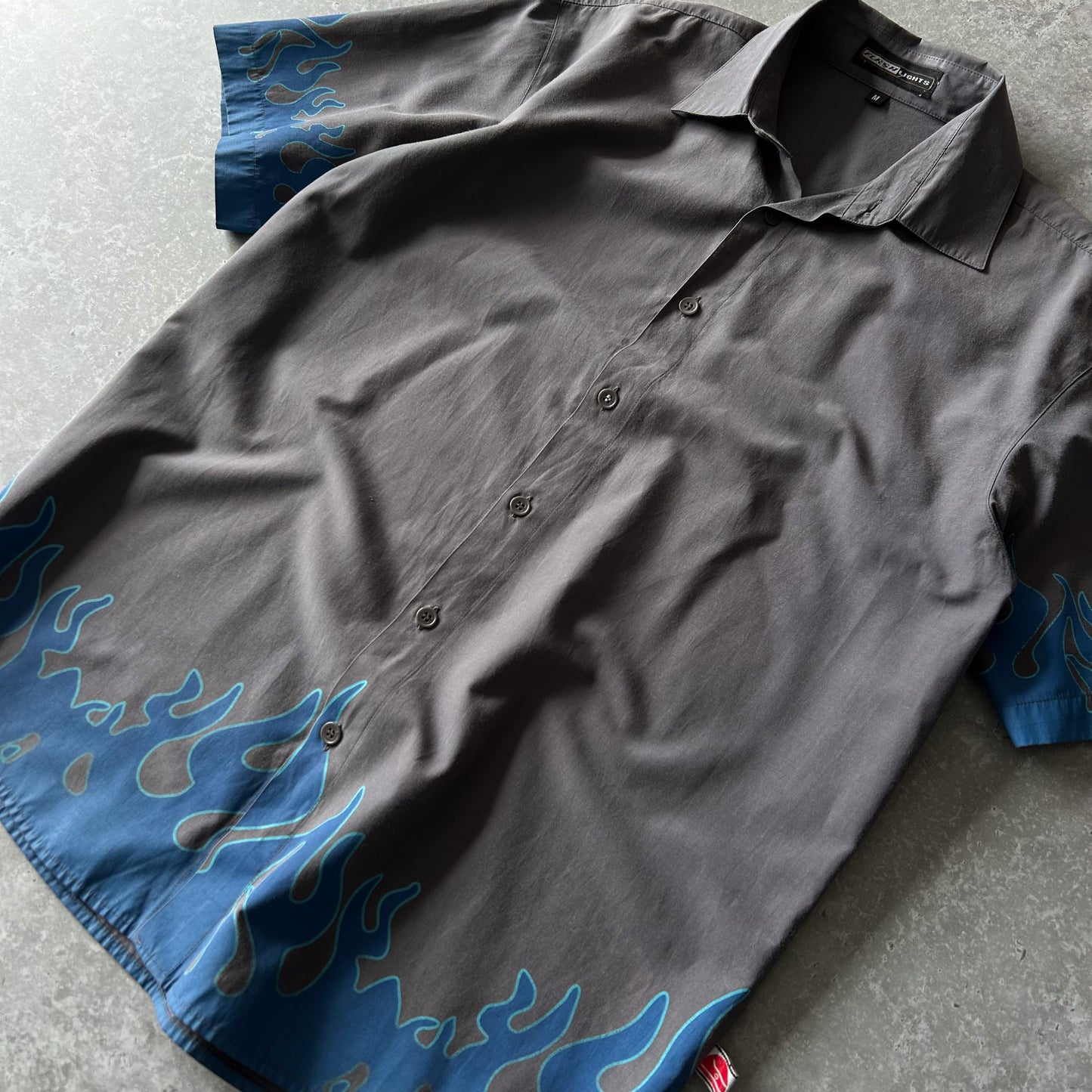Vintage y2k Flame Detail Shirt