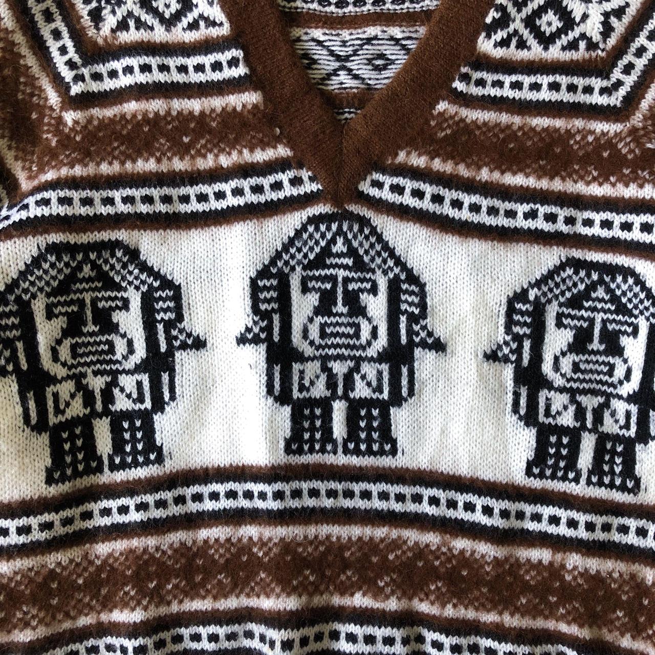 1990s - alphaca wool pattern jumper