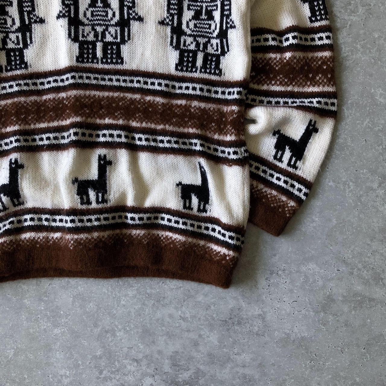1990s - alphaca wool pattern jumper