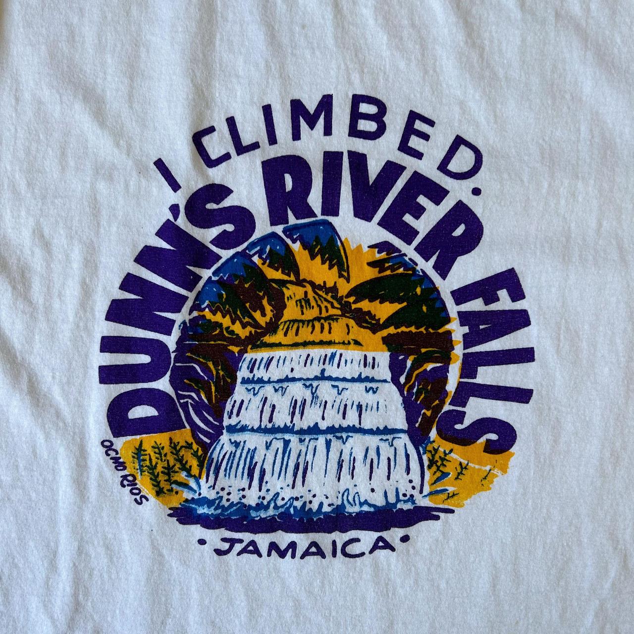1990s - single stitch boxy 'dunns river falls' graphic tee