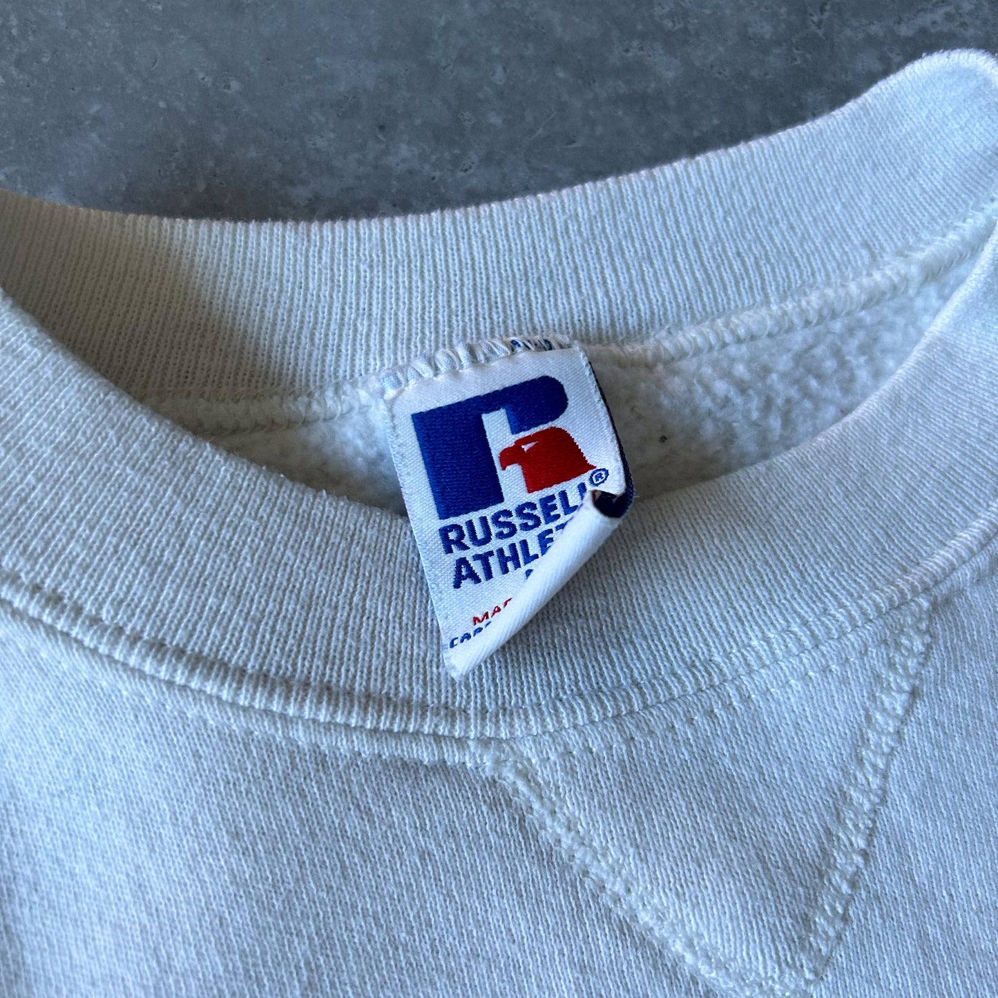 1990s - russell athletic 'hhs cheerleader' embroidered sweatshirt