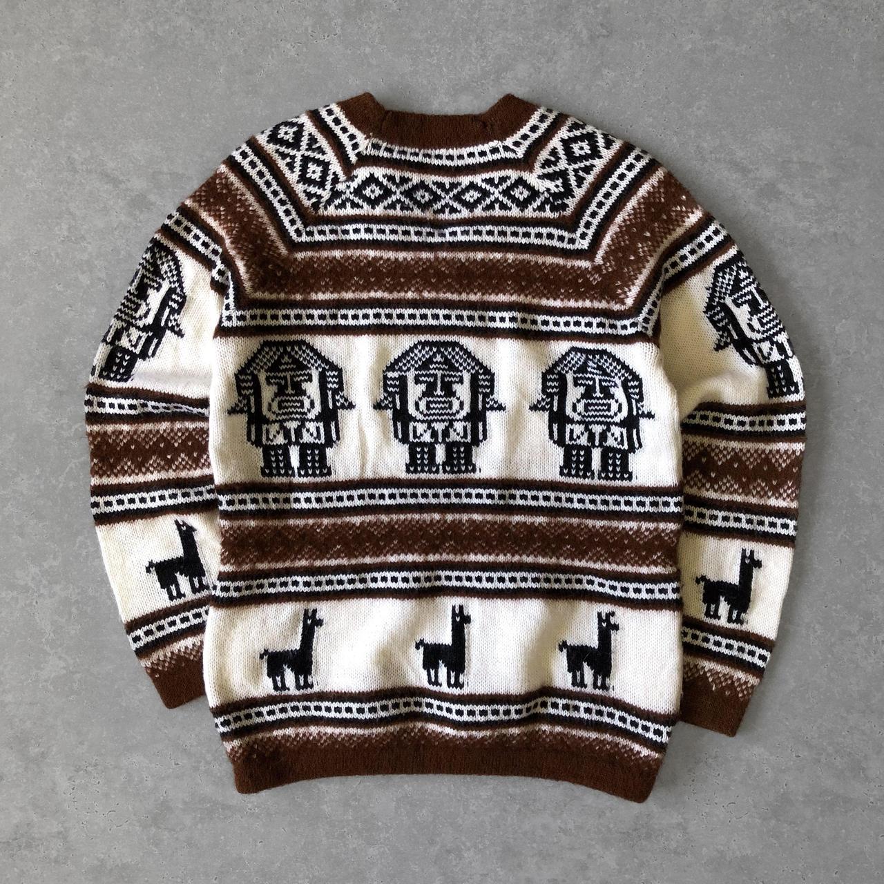 1990s - alphaca wool pattern jumper