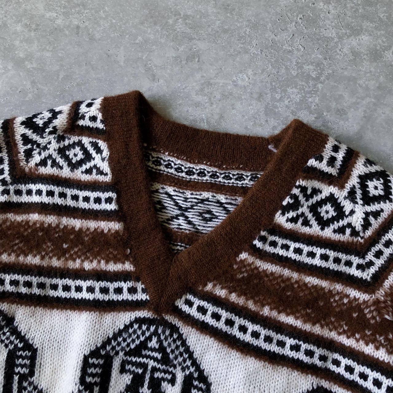 1990s - alphaca wool pattern jumper