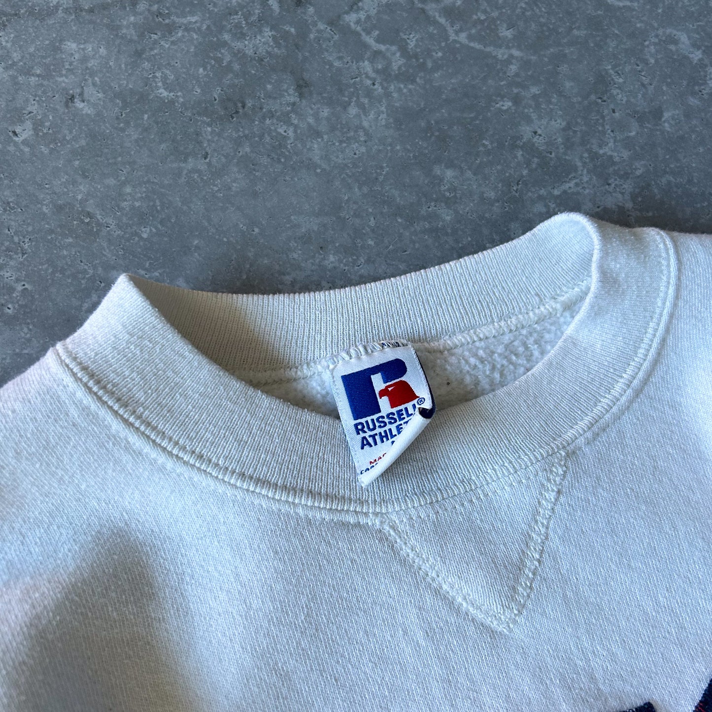1990s - russell athletic 'hhs cheerleader' embroidered sweatshirt