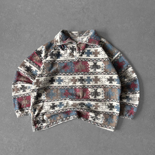Vintage Mixed Fibres Patterned Pullover