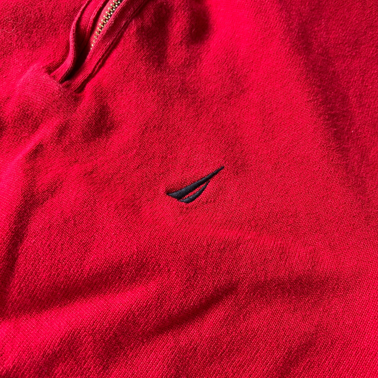 Nautica Red Quarter-Zip Knit Jumper