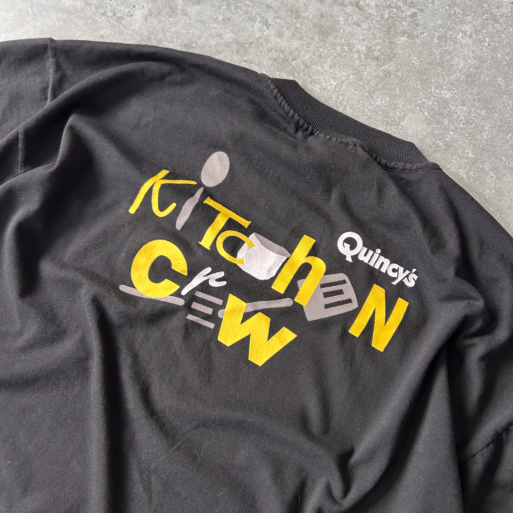 Vintage Quincy’s Kitchen Crew Graphic T-Shirt (Hanes Heavyweight 50)