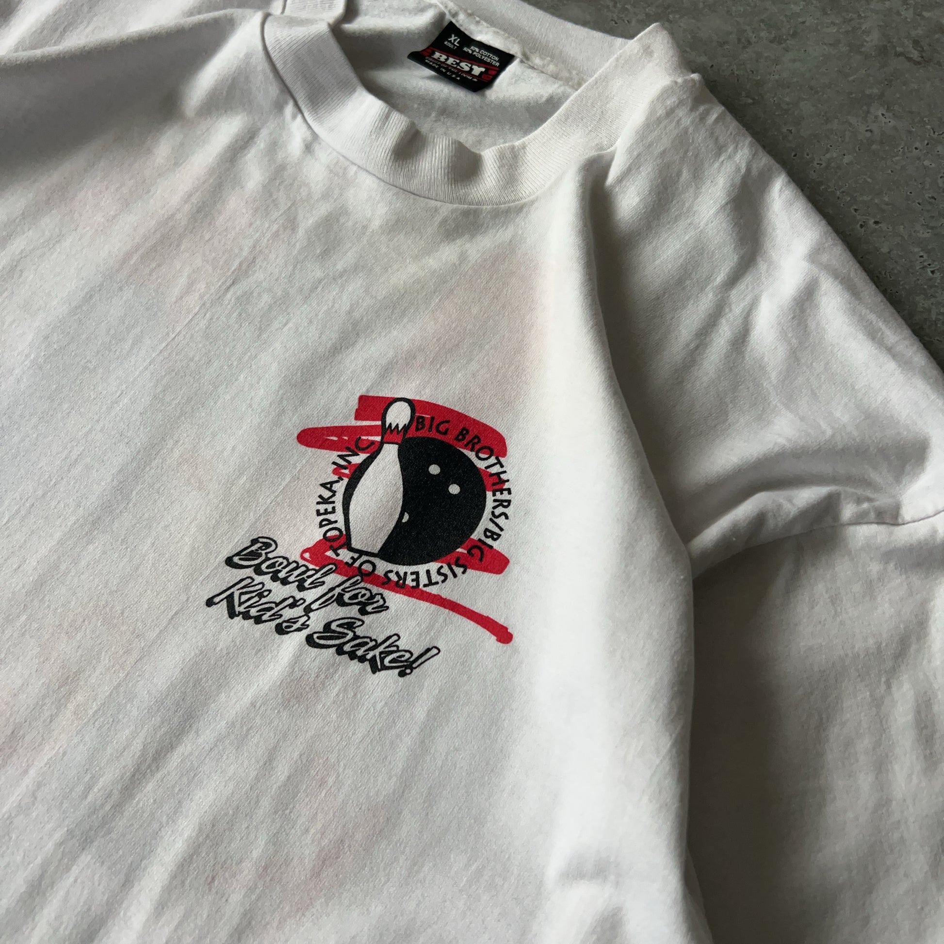 Vintage Men's Single Stitch Fruit Of The Loom Bowl for Kid's Sake Tee