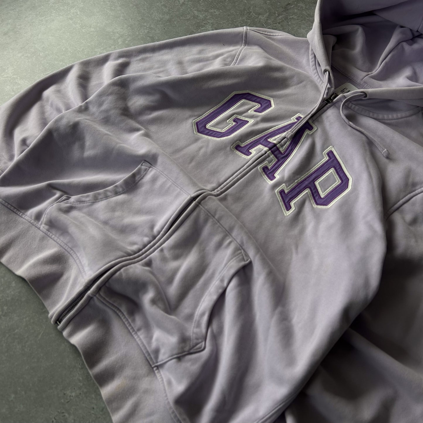 GAP Lavender Logo Zip-Up Hoodie
