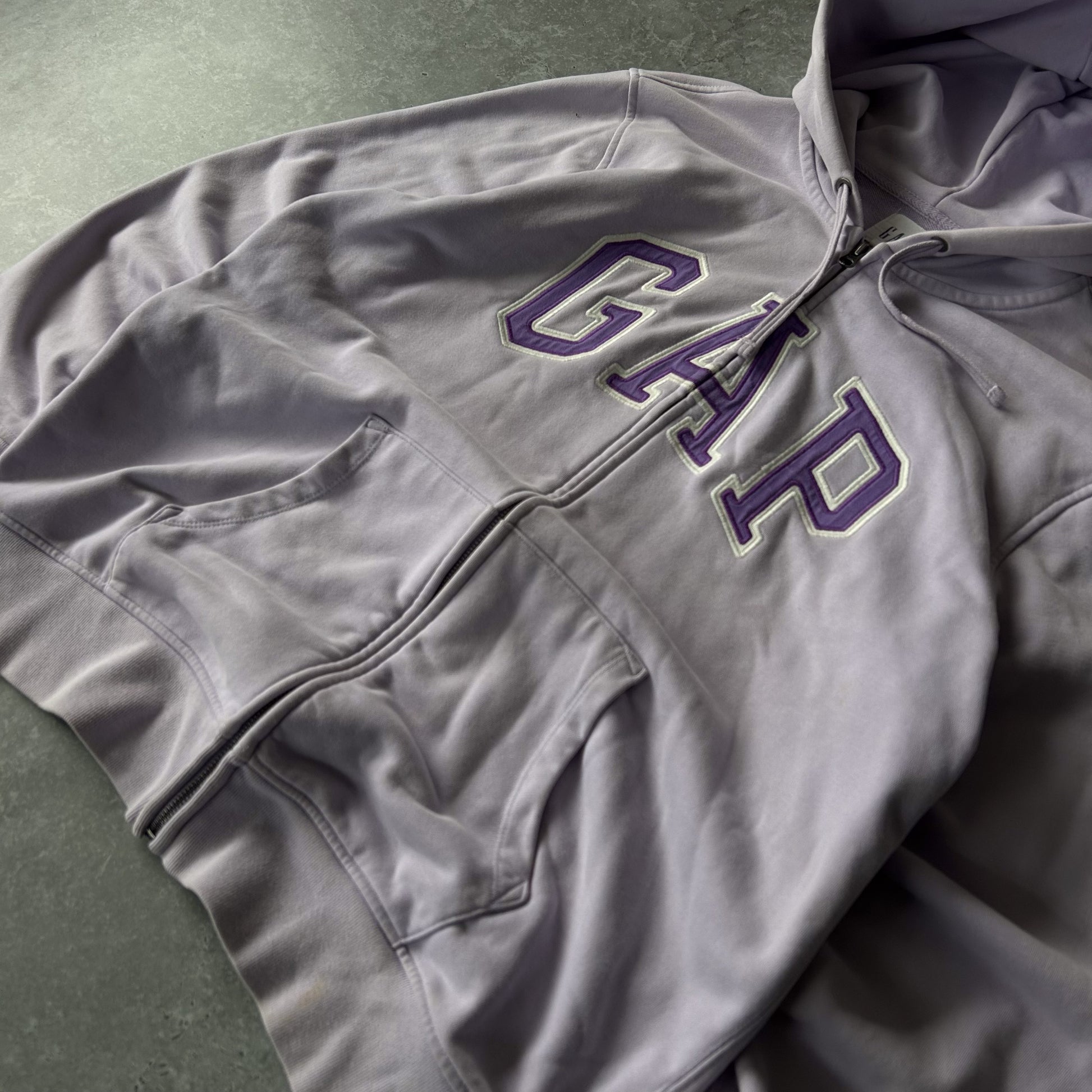 GAP Lavender Logo Zip-Up Hoodie