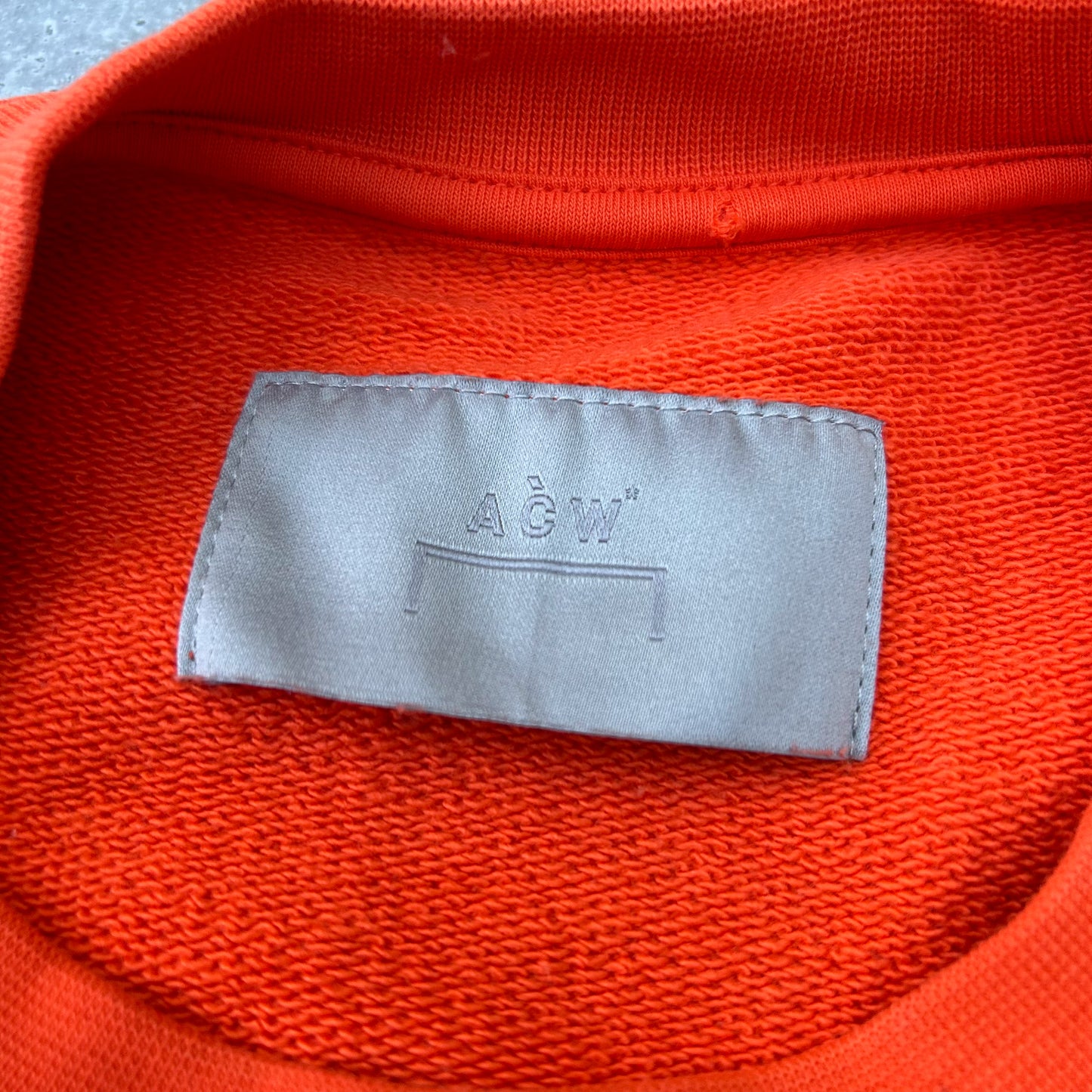 2020s | A-COLD-WALL* Bold Orange Crewneck Sweatshirt