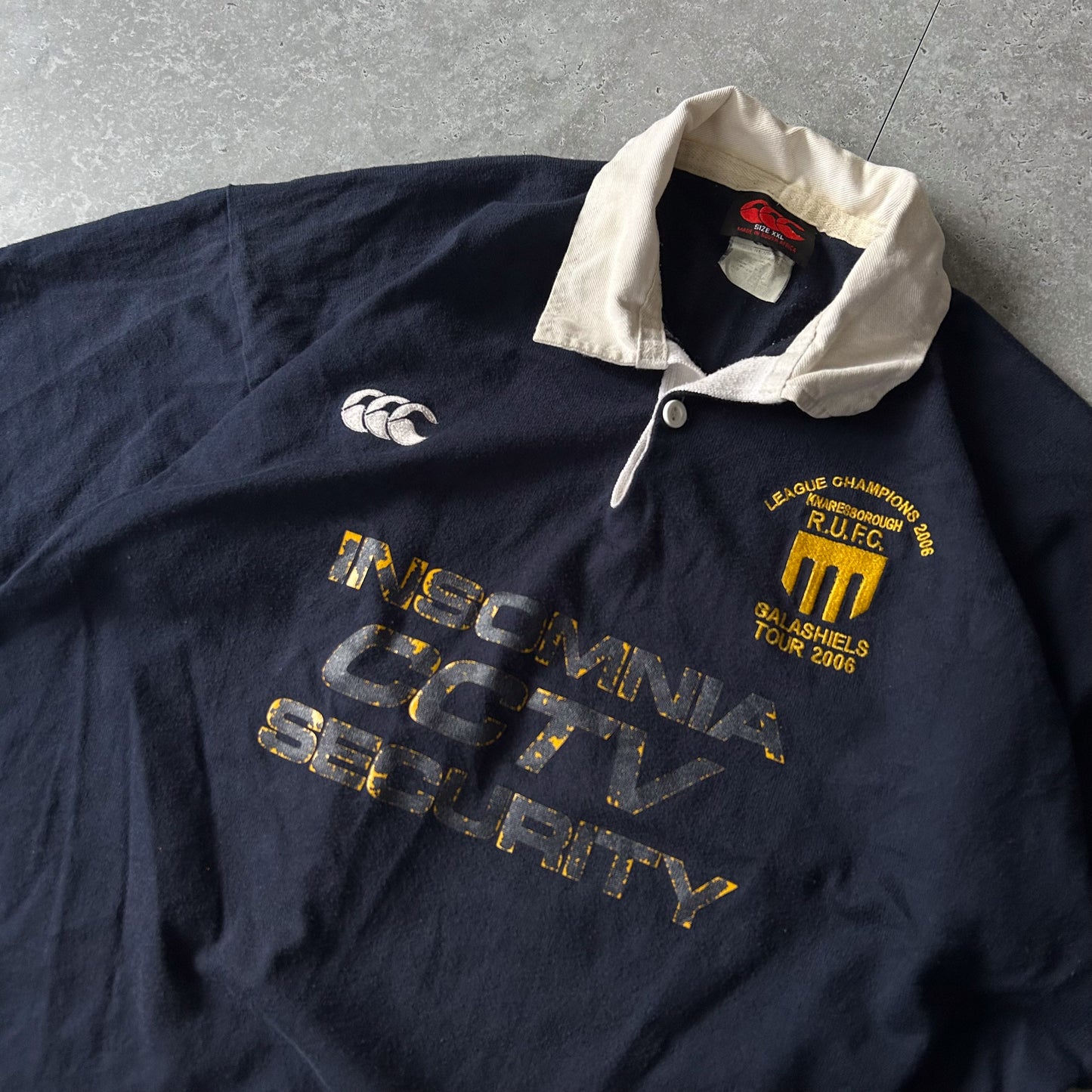 Navy Canterbury 2006  RUFC Galashiels  Rugby Polo