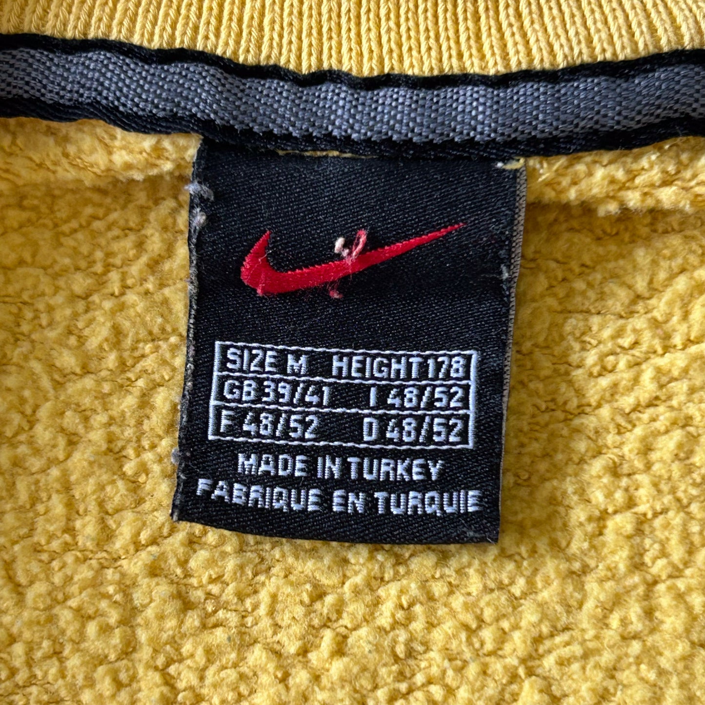 1990 - Nike Athletic Yellow Crewneck Sweatshirt