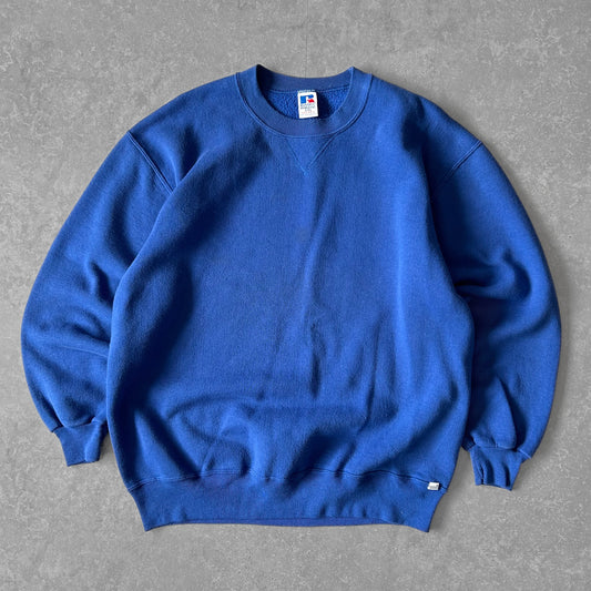 1990s - vintage russell athletic royal blue crewneck